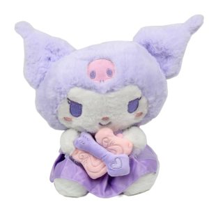 Peluche de Kuromi, con su estética kawaii. Juguete suave y coleccionable, ideal como regalo para fanáticos, con entrega a domicilio en Lima.
