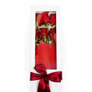 Caja con 6 Rosas Rojas