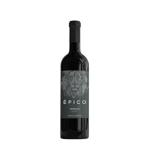Botella de Vino Épico Reserva de 750 ml. Vino tinto premium, ideal para regalo, cena especial o aniversario, con entrega a domicilio en Lima.