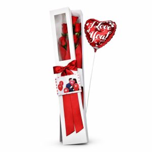 Pack Caja de 6 Rosas Rojas