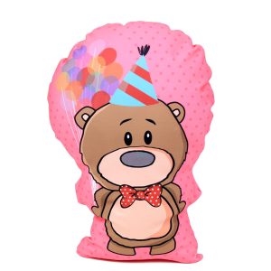 Peluche Cojín Silueta de Oso de Cumpleaños de Dulce Regalo. Almohada suave y decorativa, ideal como regalo para celebrar un cumpleaños y decorar la habitación, con entrega a domicilio en Lima.