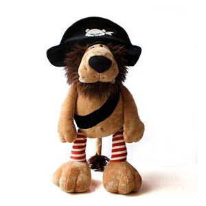 Peluche de Leoncito disfrazado de Pirata de Dulce Regalo. Juguete suave y divertido, ideal para regalo, con entrega a domicilio en Lima.