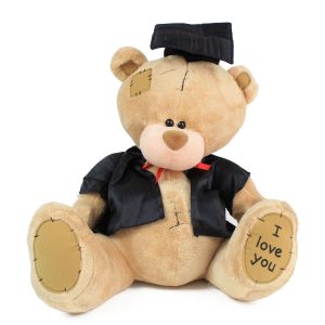Peluche de oso graduado de Dulce Regalo. Juguete conmemorativo, ideal como regalo de graduación, con entrega a domicilio en Lima.