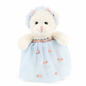 peluche osita con vestido tul y florecitas