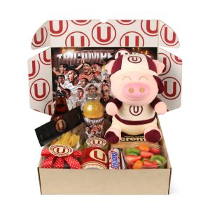 desayuno universitario de deportes con peluche